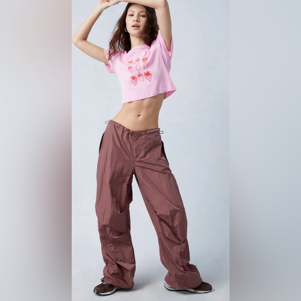 Brown Parachute Pants